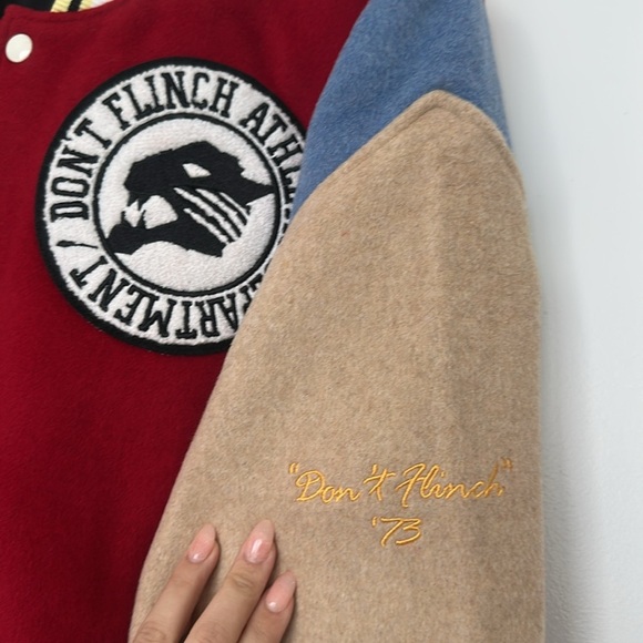 NWT Puma Varsity Jacket reversible flame scarlet - Picture 9 of 14